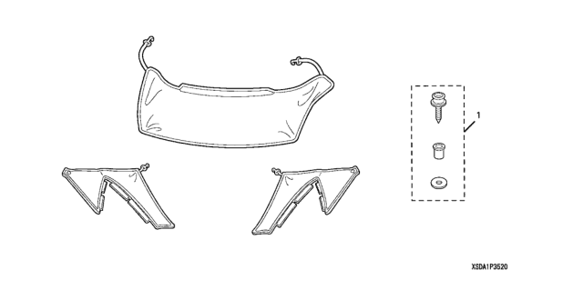 2006 Honda Accord Hybrid Nose Mask (Half) Diagram for 08P35-SDA-102