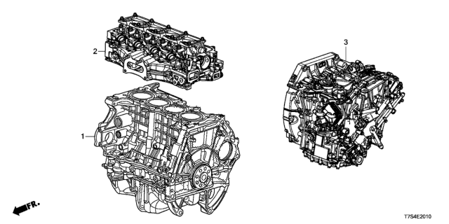 2018 Honda HR-V Transmission Assembly (Automatic) Diagram for 20031-5HA-A01