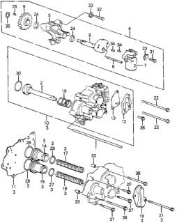 1980 Honda Prelude Spring, Third Accumulator Diagram for 27576-PA9-000
