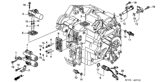 2004 Honda Element Stay A, Harness Diagram for 21511-PRP-000