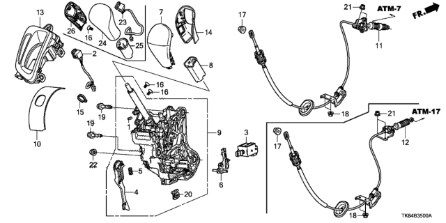2011 Honda Odyssey Wire, Control Diagram for 54315-TK8-A81