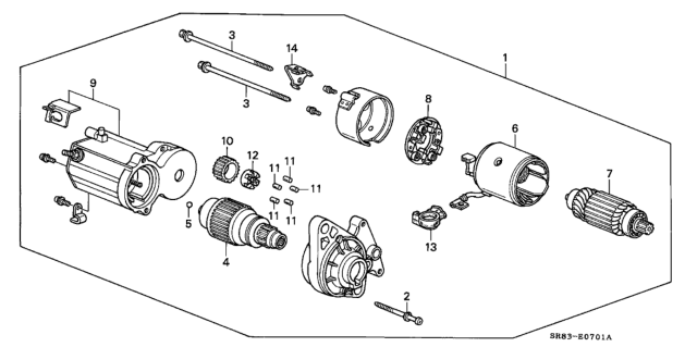1993 Honda Civic Switch Assembly, Magnetic Diagram for 31210-P01-003