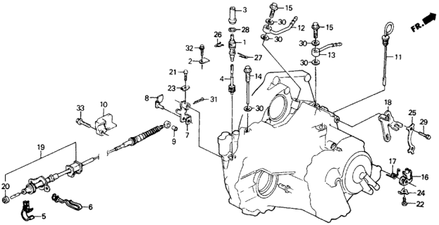 1988 Honda Civic Stay, Throttle Cable Diagram for 27496-PL4-000