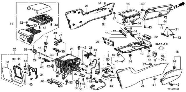 2012 Honda Accord Console Diagram