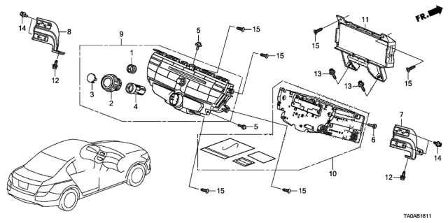 2012 Honda Accord Panel, FR. *NH608L* Diagram for 39170-TA0-A33ZD