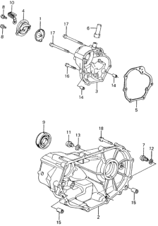1982 Honda Civic Gasket, Transmission Case Diagram for 21395-PB7-010