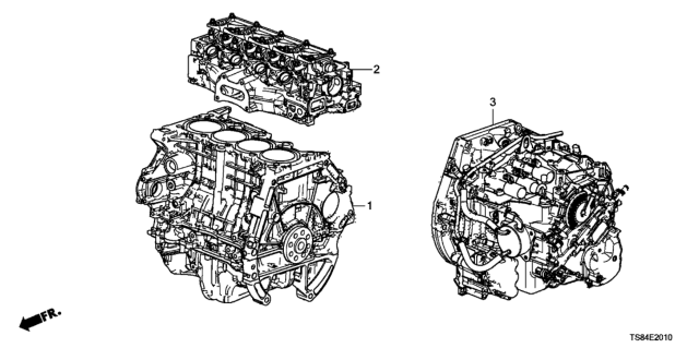 2013 Honda Civic Engine Assy. - Transmission Assy. (1.8L) Diagram