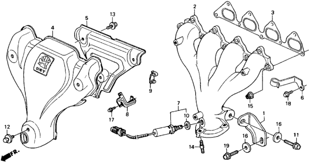 1990 Honda Accord Exhaust Manifold Diagram