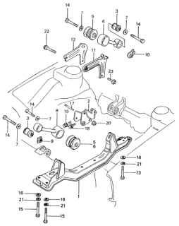 1983 Honda Civic Torque Rod - Front Beam Diagram