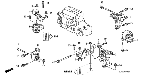 2010 Honda Element Engine Mounts Diagram