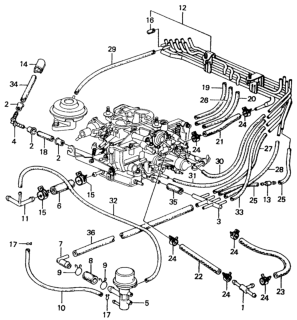 1981 Honda Civic Fuel Tubing Diagram