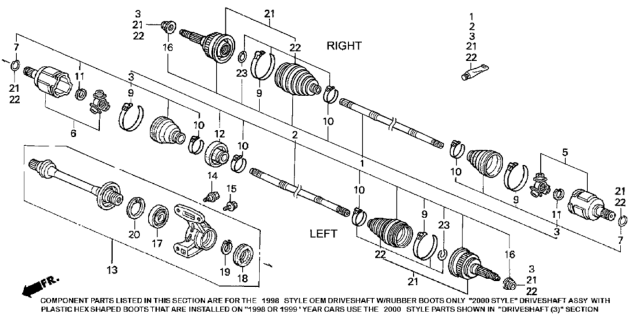 1998 Honda Accord Driveshaft Diagram 1