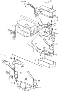 1981 Honda Accord Stay, Connector Diagram for 18805-PB2-681