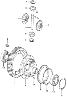 1982 Honda Accord Case, Differential Diagram for 41311-PA9-000