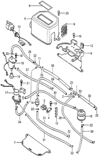 1979 Honda Prelude Control Box - Tube Diagram 1