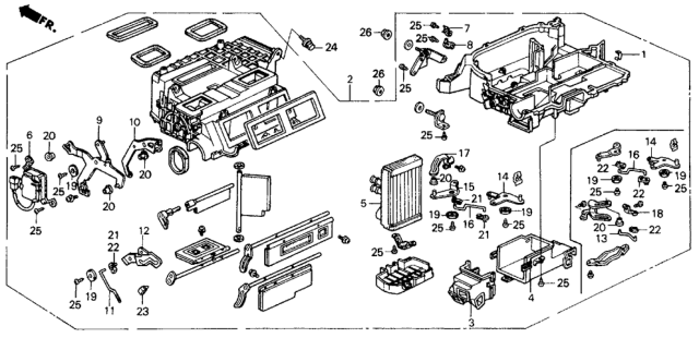 1990 Honda Prelude Sub-Lever, Air Mode Diagram for 79180-SF1-A01