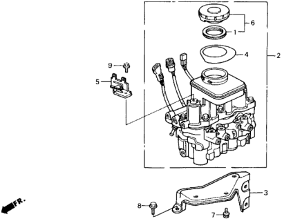 1991 Honda Prelude Bracket, Modulator Diagram for 57115-SF1-800
