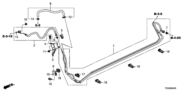 2015 Honda Civic Pipe Set, Fuel Diagram for 16050-TR0-A71