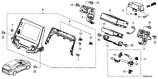 2021 Honda Odyssey CONT, INFOTAINMENT Diagram for 39540-THR-AK2