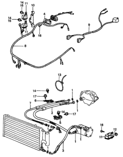 1983 Honda Civic A/C Hoses - Pipes - Wire Harness Diagram