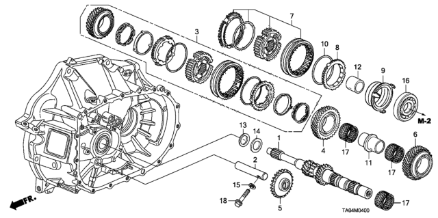 2011 Honda Accord MT Mainshaft (L4) Diagram