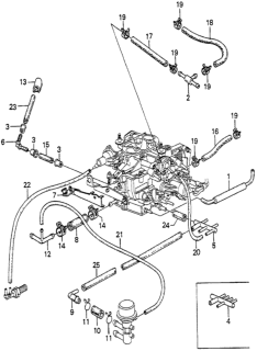 1981 Honda Accord Tube Assy., Bypass Diagram for 15720-PB2-660