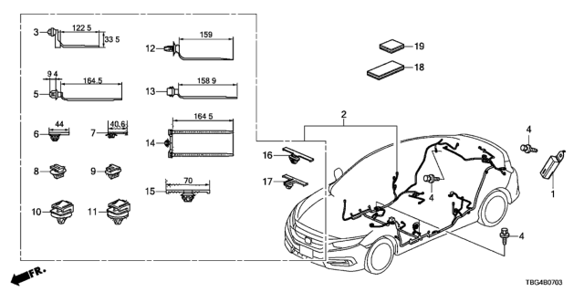 2016 Honda Civic Wire Harn Floor Diagram for 32107-TBG-A21