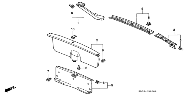 2000 Honda Civic Tailgate Lining Diagram