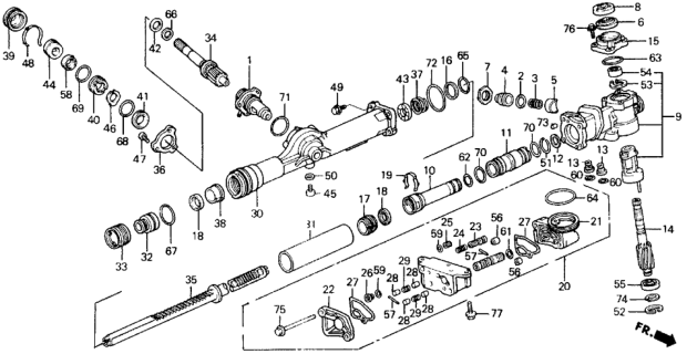 1988 Honda Prelude Gasket, Cylinder End (Arai) Diagram for 53633-SD4-952