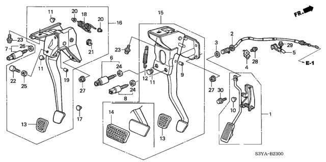 2005 Honda Insight Switch Assembly, Stop (Tec) Diagram for 35350-SE0-013