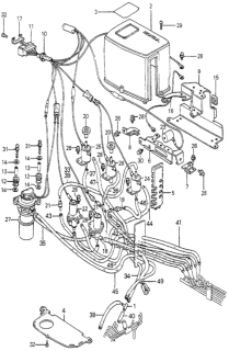 1982 Honda Prelude Holder, Tube Diagram for 36024-PB3-661
