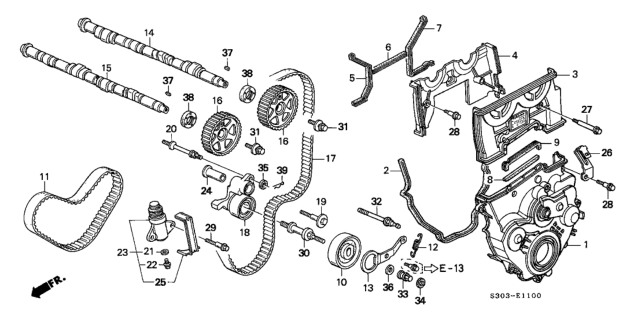 2001 Honda Prelude Camshaft - Timing Belt Diagram