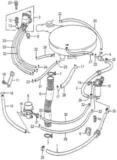 1979 Honda Accord Clamp, Tube Diagram for 17206-689-660