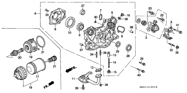 1993 Honda Accord Oil Pump - Oil Strainer Diagram