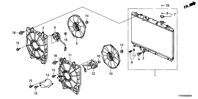 2021 Honda Accord Radiator Diagram for 19010-6A0-A01