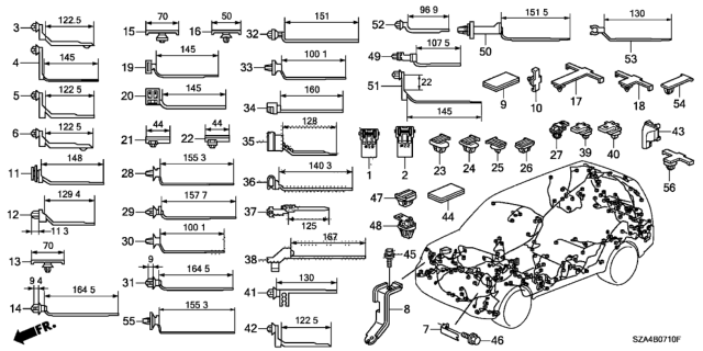 2012 Honda Pilot Bracket, Transmission Ground Cable Diagram for 32602-STX-A00