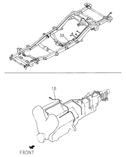 2000 Honda Passport Wire Harness, Chassis Diagram for 8-97233-280-0