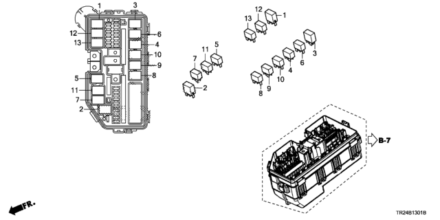 2014 Honda Civic Control Unit (Engine Room) Diagram 2
