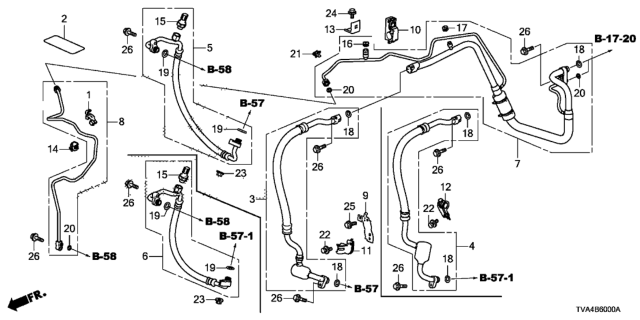 2020 Honda Accord Exchanger Assembly, Heat (Inner) Diagram for 80331-TVA-A01