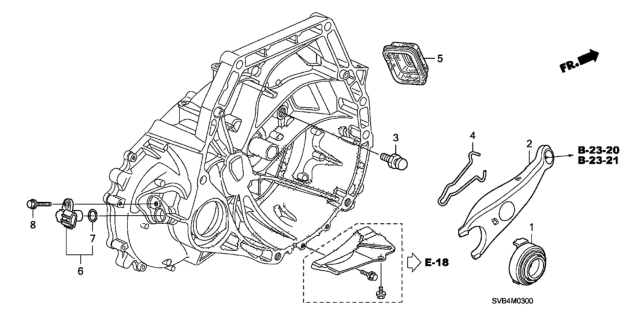 2011 Honda Civic MT Clutch Release (1.8L) Diagram