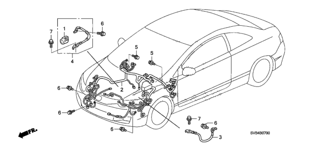 2011 Honda Civic Wire Harness, Engine Room Diagram for 32200-SVB-A12