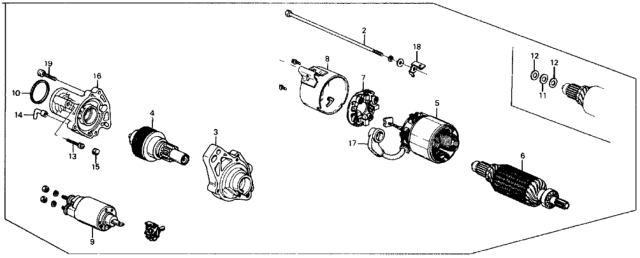 1985 Honda Civic Switch Assembly, Magnetic Diagram for 31210-PD2-016