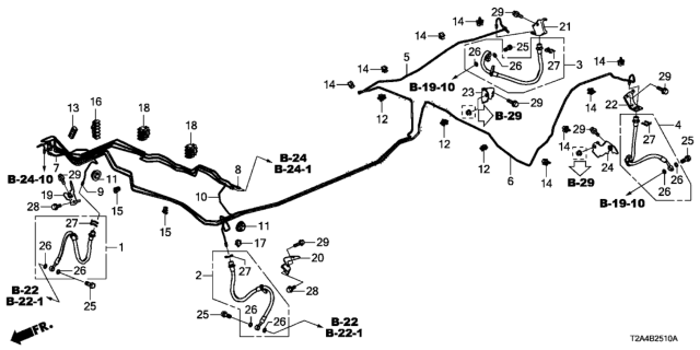 2014 Honda Accord Brake Lines (VSA) (Nissin) Diagram