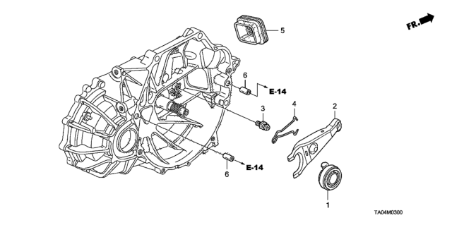 2008 Honda Accord MT Clutch Release (L4) Diagram