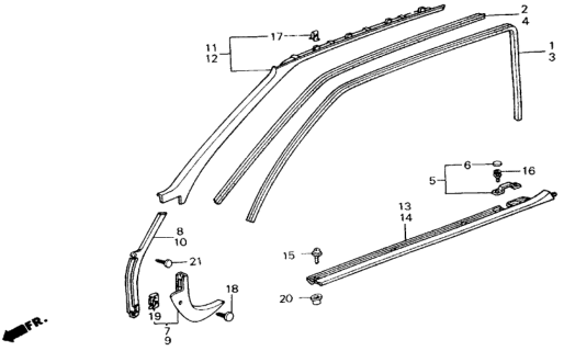1989 Honda Accord Hook, Lap Anchor *Y18L* (SILKY IVORY) Diagram for 81446-SE0-A02ZE
