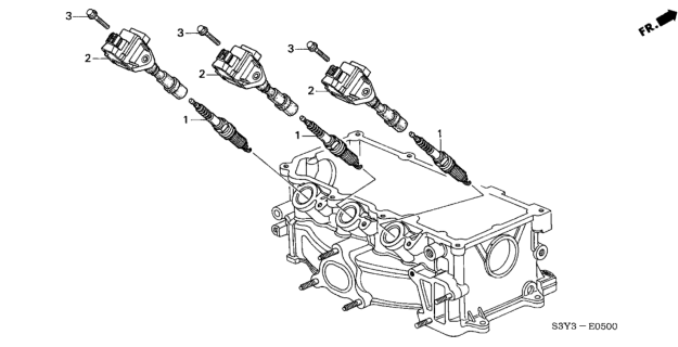 2002 Honda Insight Coil Assembly, Plug To Diagram for 30520-PHM-S01