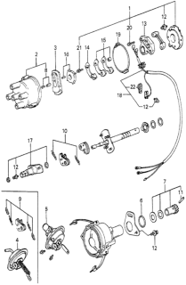 1981 Honda Prelude Distributor Components Diagram