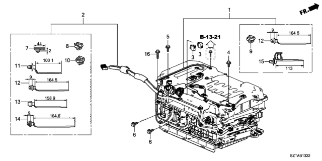 2013 Honda CR-Z Harness, Ipu Diagram for 1N000-RTW-B00