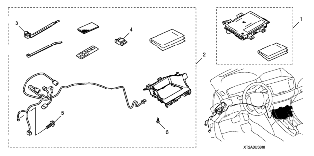 2016 Honda Accord Wireless Charger & Attachment Diagram