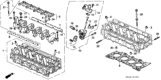 1995 Honda Civic Cylinder Head Diagram